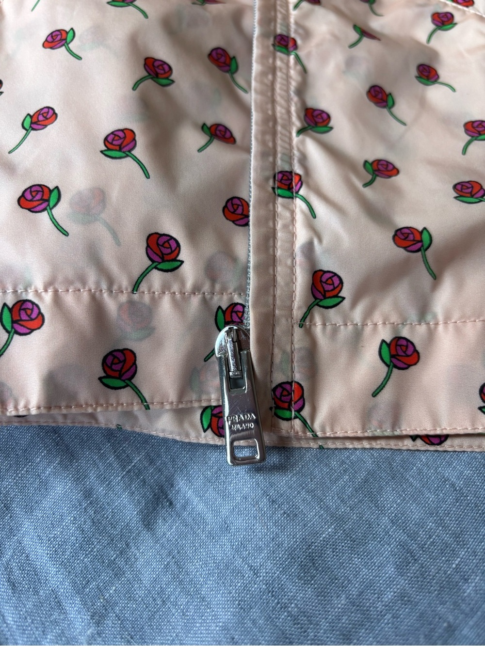 Prada Pink Floral Shell Jacket - Picture 3 of 7